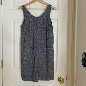 Finisterre Arvor dress ticking stripe blue white UK 8 / US 4